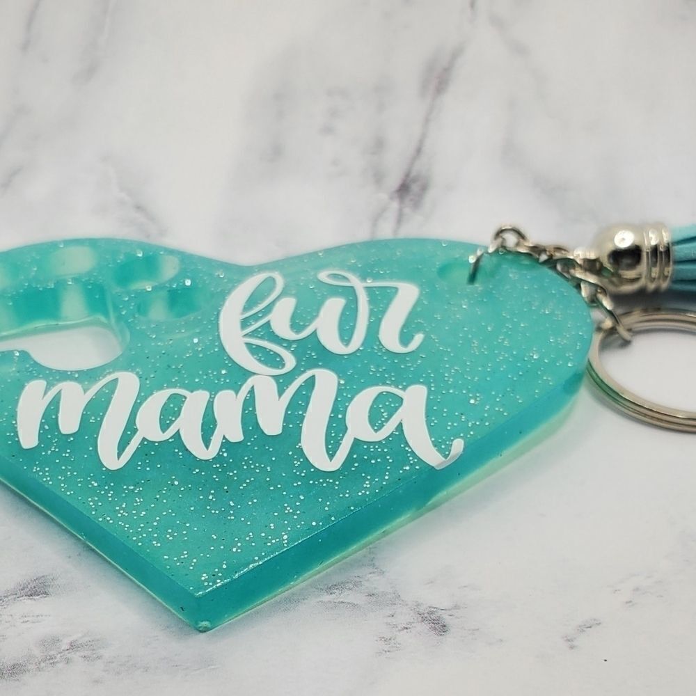 Handmade Fur Mama Resin Keychain - Picture 10 of 10